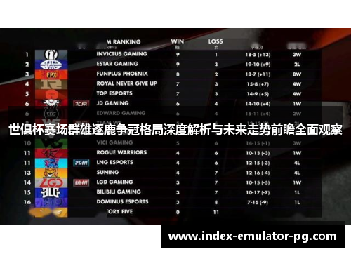 世俱杯赛场群雄逐鹿争冠格局深度解析与未来走势前瞻全面观察